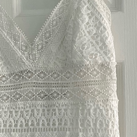 Lush White Eyelet Dress Size Small - Picture 2 of 3